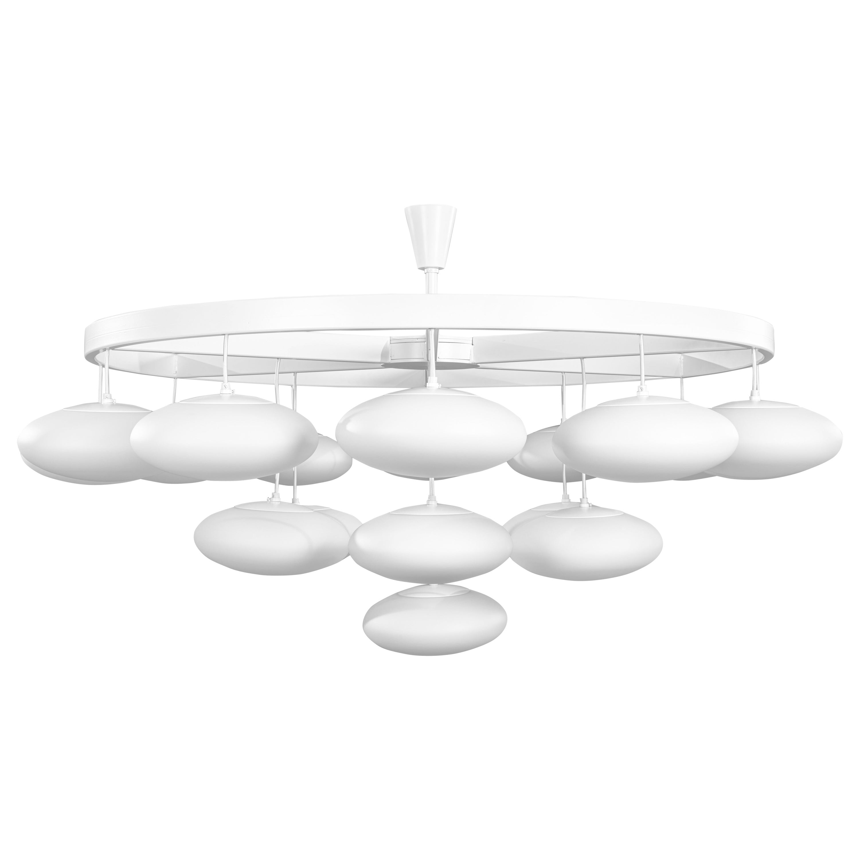 Impressive Midcentury Modern Cloud Chandelier from Volksgarten Milchhalle Vienna For Sale