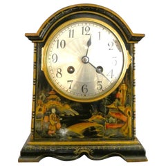 Orologio da tavolo edoardiano decorato in stile cineseria