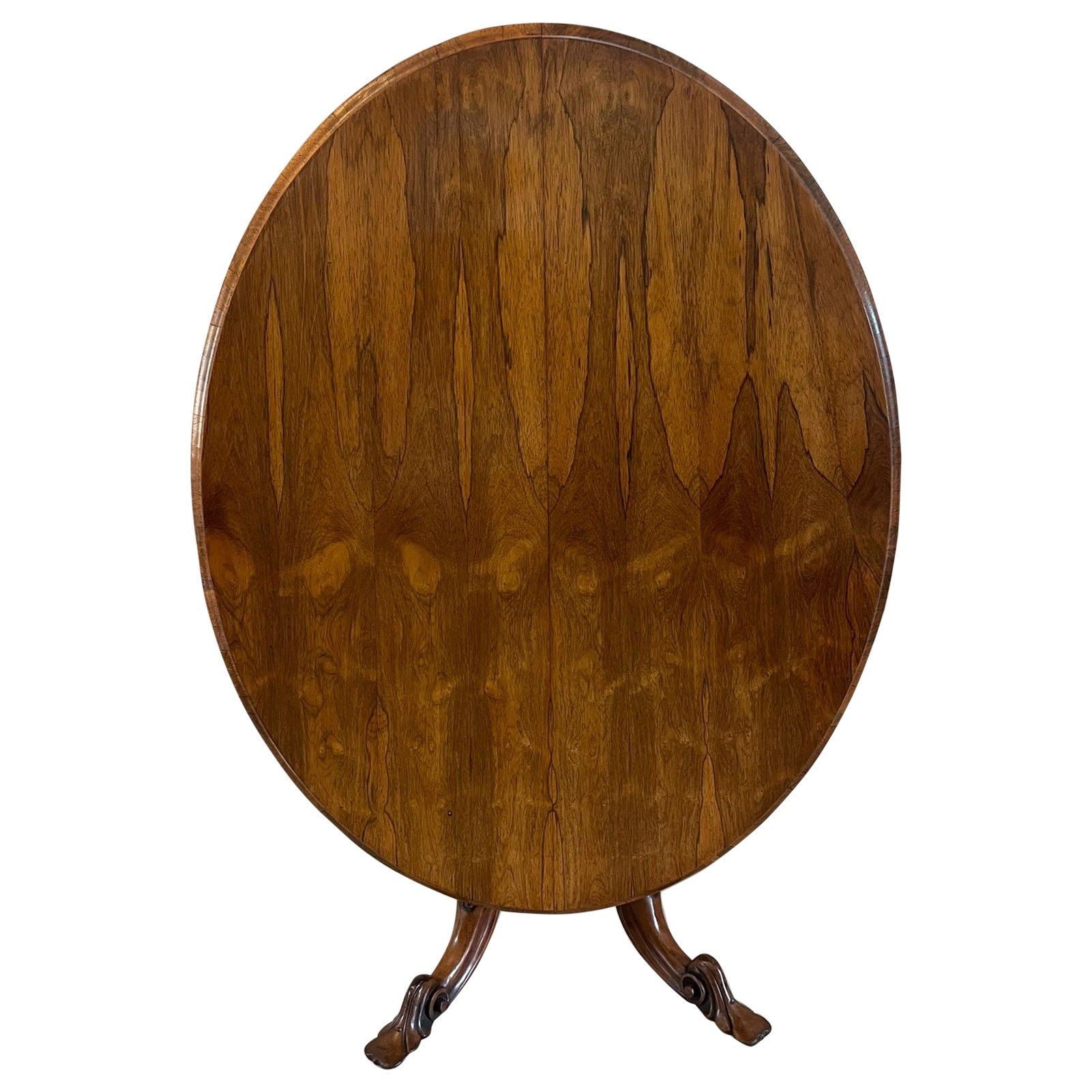 Table de salle à manger d'antiquités victorienne en bois de rose d'une qualité exceptionnelle