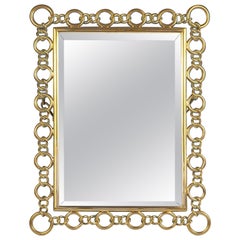 Victorian Brass Chain Link Wall Mirror