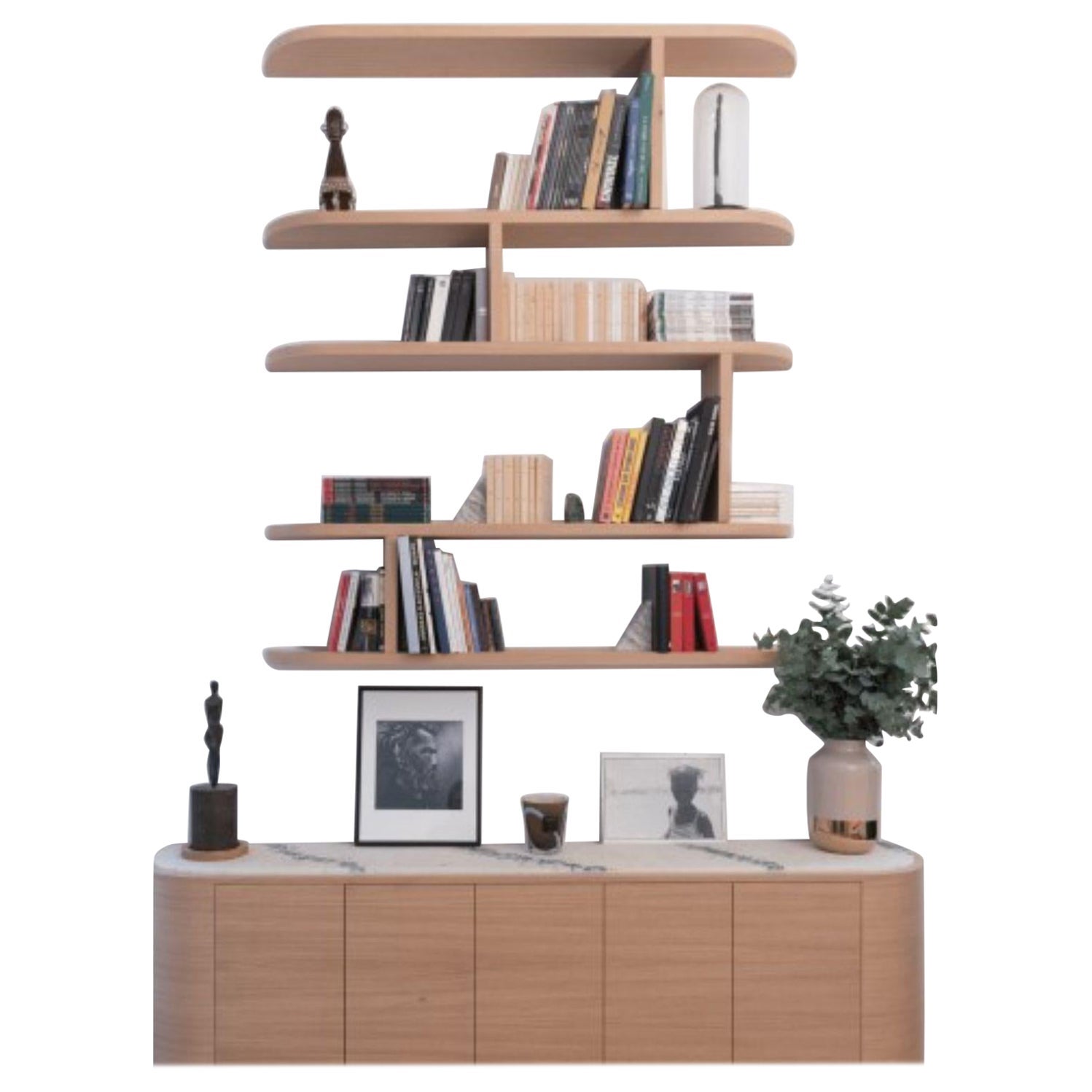 Buffet et la bibliothèque signés par Gigi Design