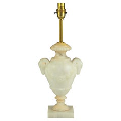 Antique Lighting  Italian Marble Rams Head Table Lamp