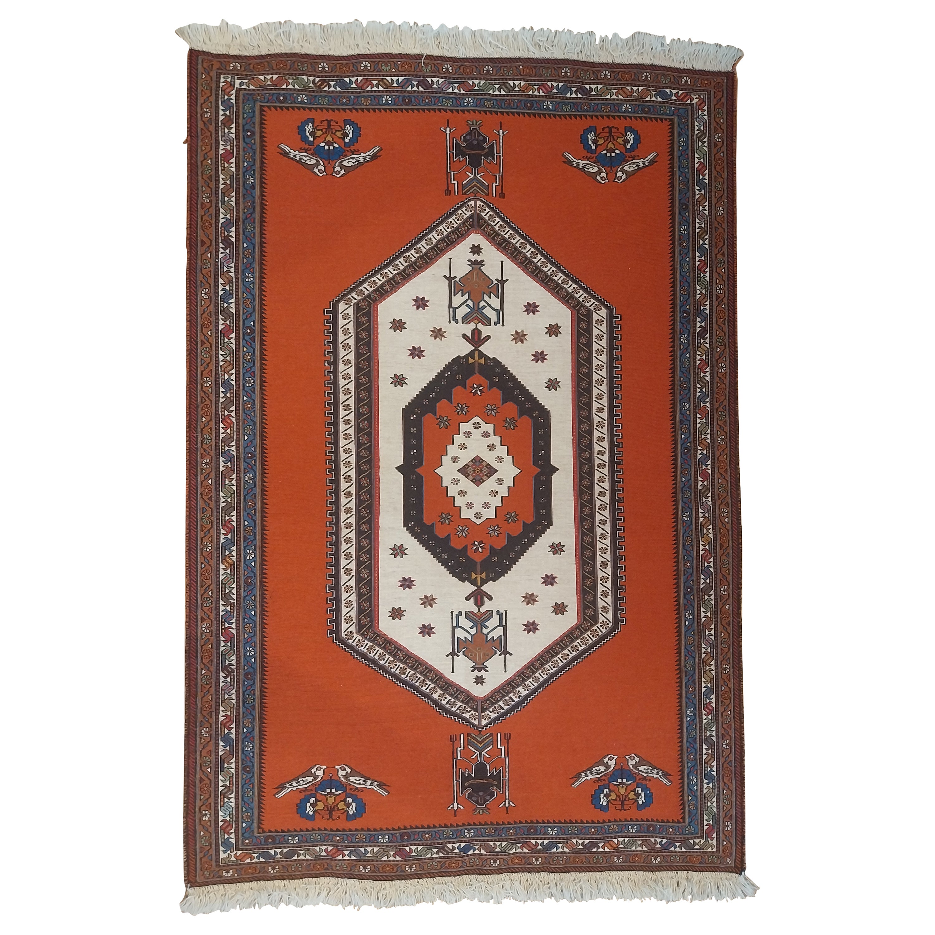 Vintage Midcentury Kilim Rug For Sale