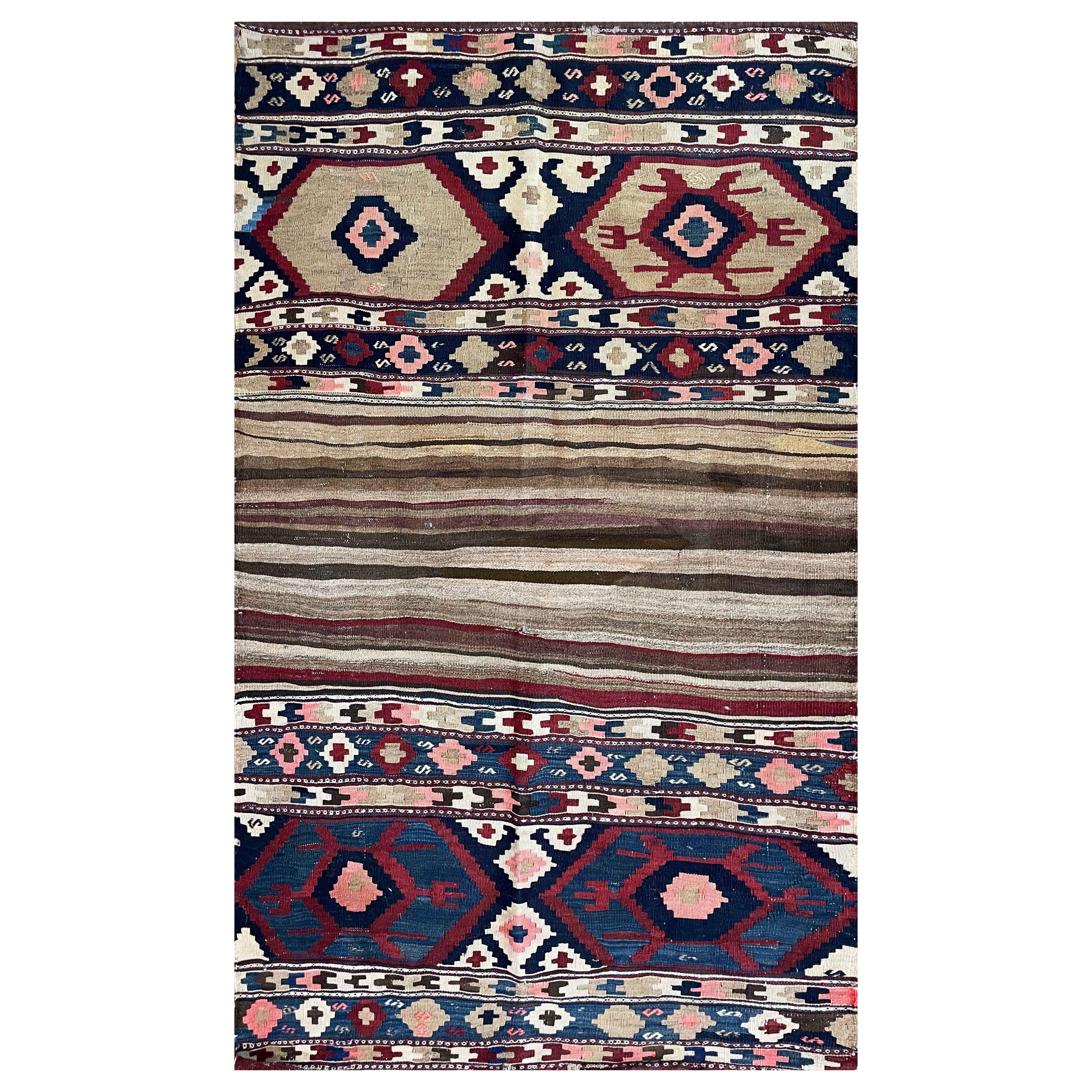 Antique Shahsavan Kilim/Rug, Mafrash, c-1900's For Sale