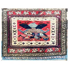 Antique  Turkish Oushak Yastik Anatolian Rug, Unusual