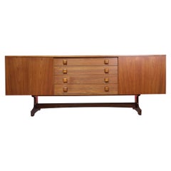 Mid Century Modern Vintage Teak Credenza Sideboard by Vanson