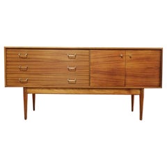 Mid Century Modern Vintage Teak Credenza Sideboard by Uniflex Danish Style