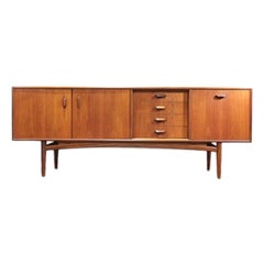 Mid Century Modern Teak Brasilia Sideboard Credenza by G Plan Danish Style