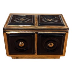Scatola in ceramica Brayton Mid Century