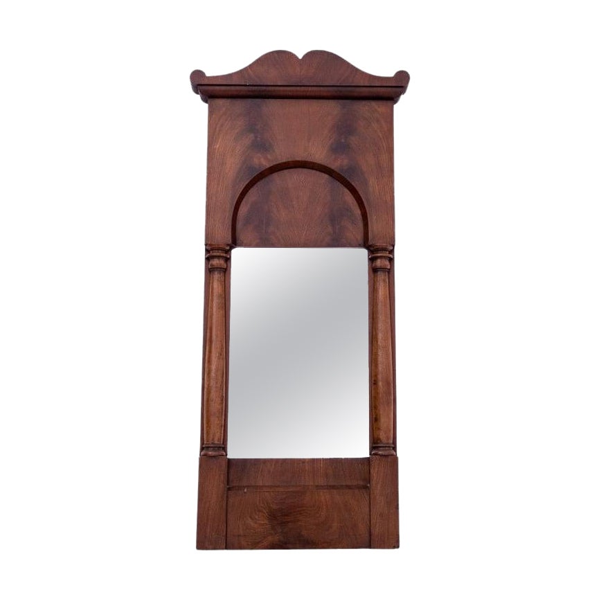 Mahogany mirror from the late 19th century, Northern Europe.