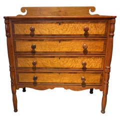 Federal Sheraton Chest with Birdseye Maple Drawer Fronts circa 1820