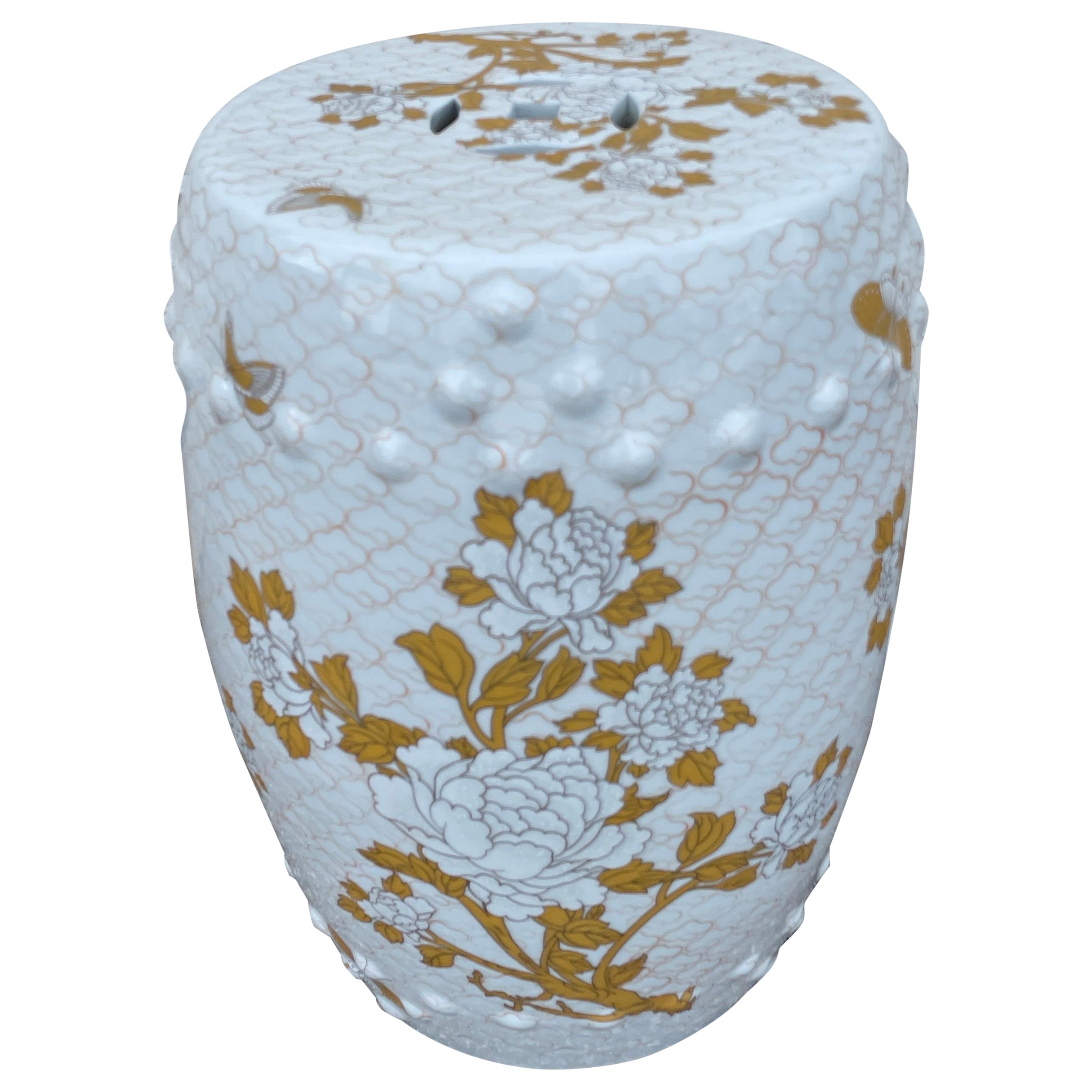 Vintage Gold und Weiß Floral Garten Sitz