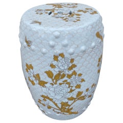 Vintage Gold und Weiß Floral Garten Sitz