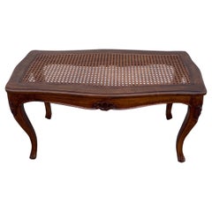 Louis XV Style Caned Seat Bench