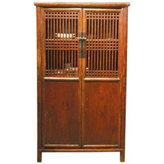 Freestanding Antique Scroll Cabinet, circa 1840