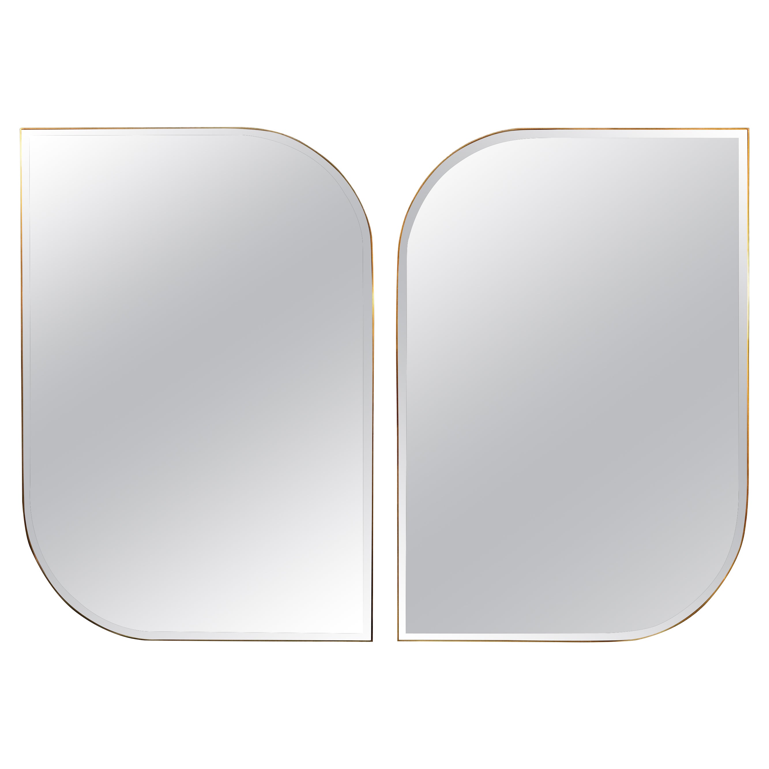 Miroir Armstrong - CÔTÉ GAUCHE - Laiton patiné - Medium - Prêt à expédier
