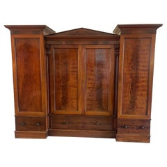Outstanding Quality Large Victorian Antique Figured Mahogany Four Door Wardrobe