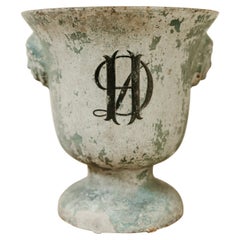 enameled castiron vase de Rouen ...