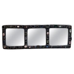 Contemporary Ceramic Wall Mirror by Agnès Debizet, France