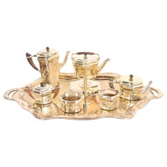 Tiffany Studios New York Silver Plate Coffee or Tea Service Set, Circa 1910