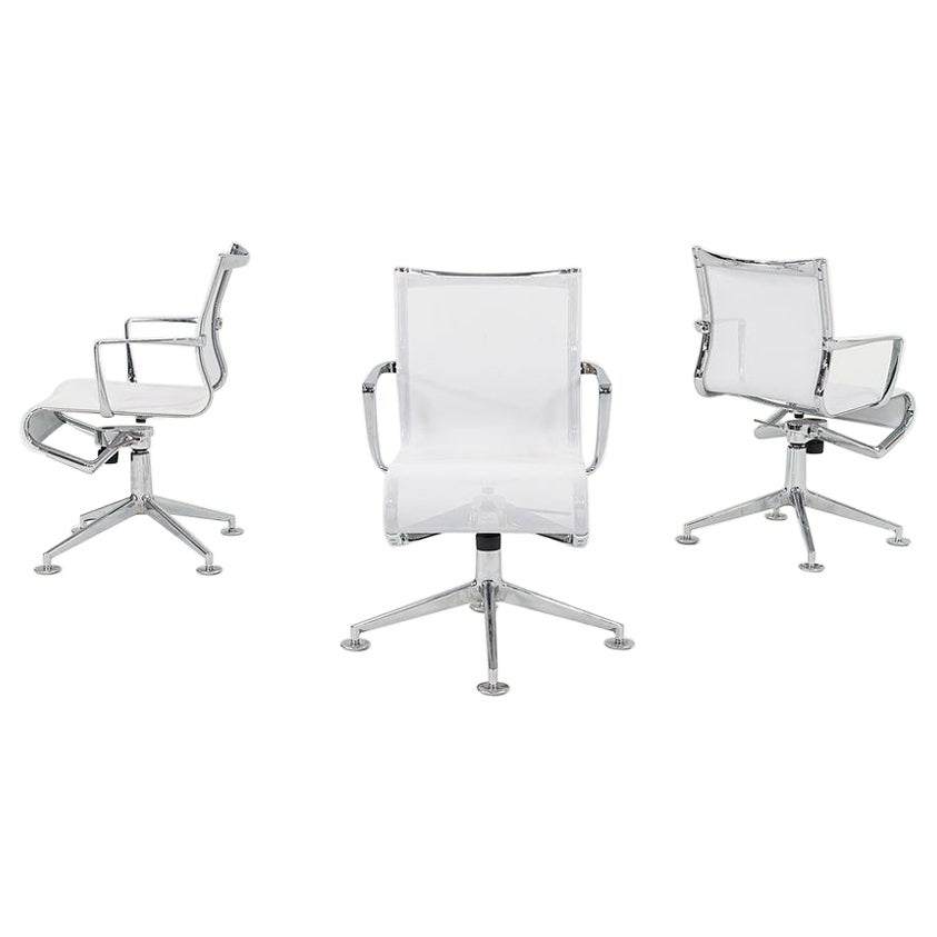 2010er Alias Meetingframe + Tilt 47 447 Stuhl mit Armlehnen Alberto Meda Grau 3x Avail