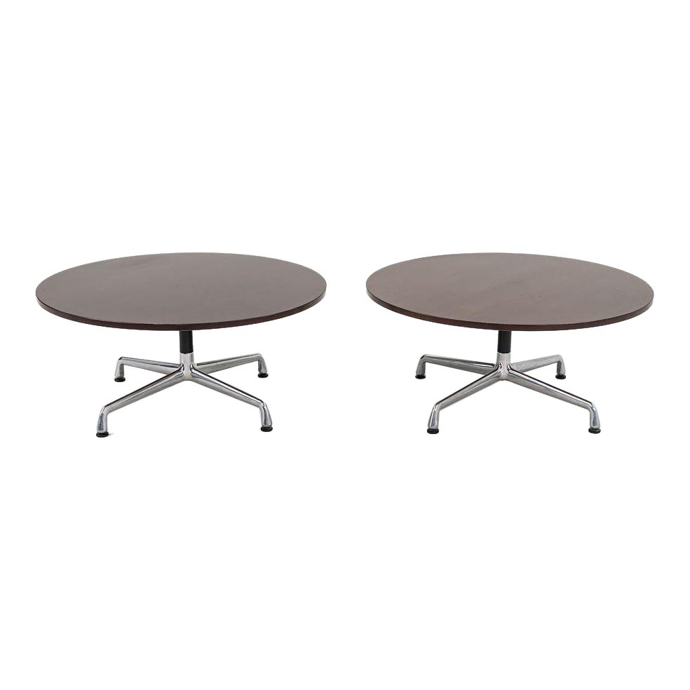 2012 Herman Miller Eames Aluminum Group 36 inch Coffee Table Wood Top 1x Avail For Sale