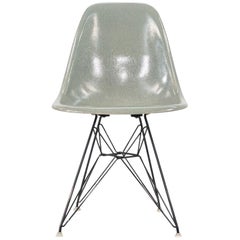 1961 Herman Miller Eames Fiberglass DSR Side Shell Dining Chair with Eiffel Base