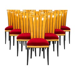 1980s Set of Ten Eliel Saarinen Cranbrook Dining Chairs by Charles Phipps & Sons