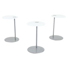 2012 Set aus drei Beistelltischen „Coalesse Await“ von EOOS für Coalesse aus Stahl und Glas