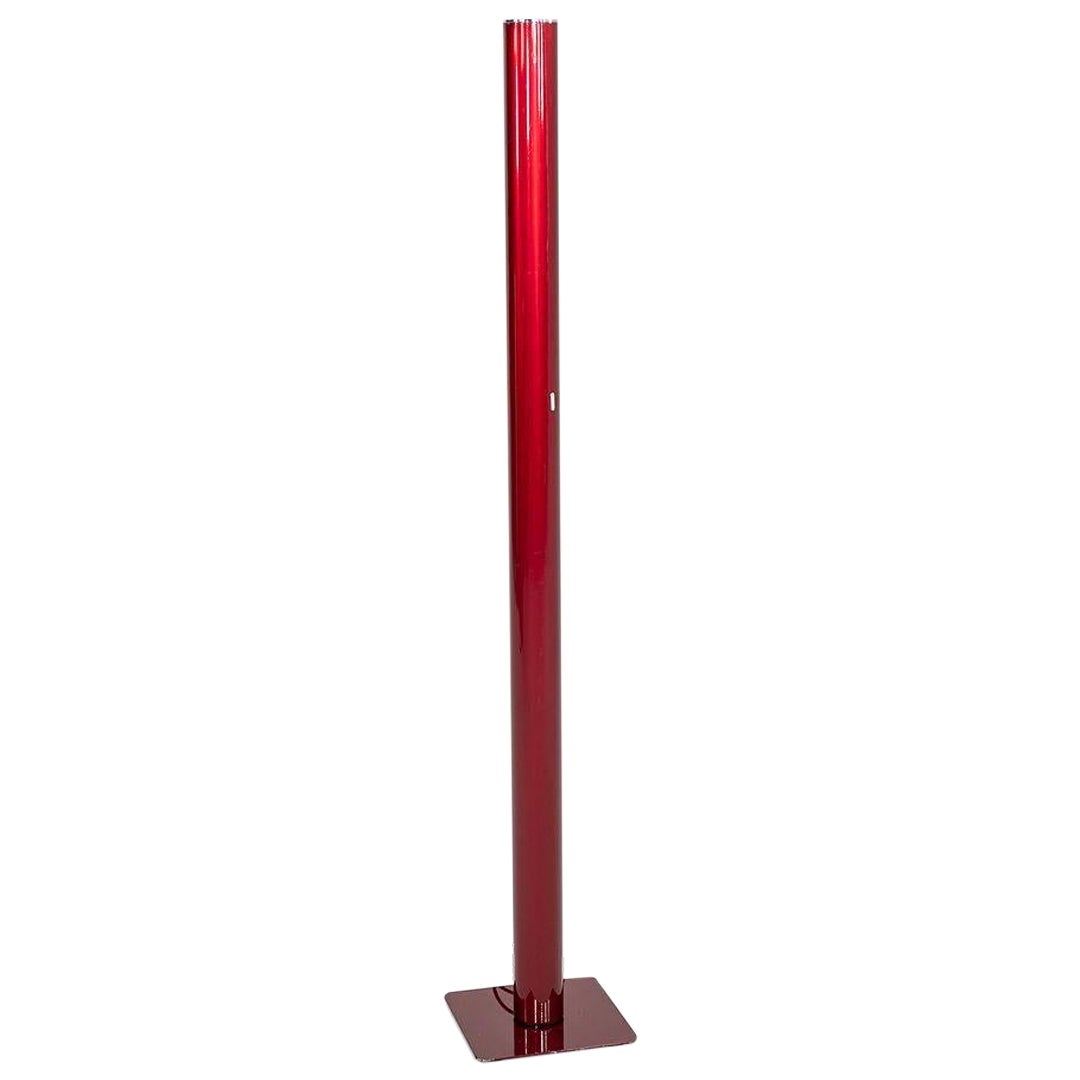 2022 Artemide ILIO Floor Lamp by Ernesto Gismondi 3000K Red Steel and Aluminum For Sale