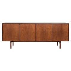 1960s Florence Knoll Walnut Four Door Credenza, Model 541 with Original Label