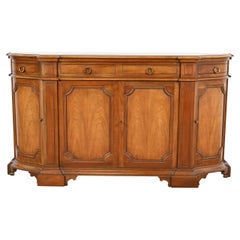 Baker Furniture French Regency Cherry Wood Sideboard Credenza or Bar Cabinet