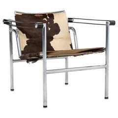 1950s Le Corbusier Jeanneret Perriand LC1 Basculant Lounge Chair Stendig Label