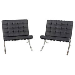 1960er Jahre Paar Mies van der Rohe Knoll Barcelona Lounge Chairs mit Edelstahl