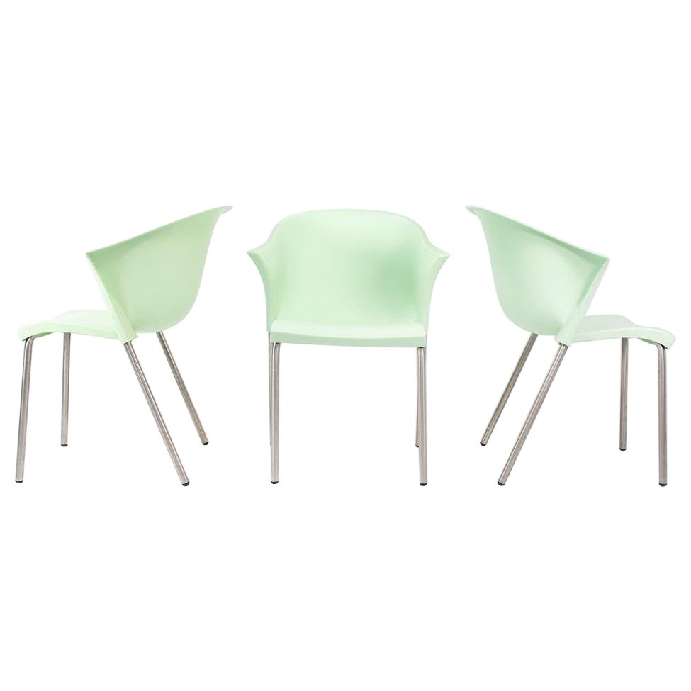 1998 Set of Three Mint Green Bla Bla Bla chairs by Marco Maran for Parri Designs
