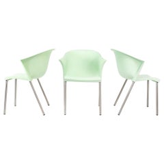 1998 Set di tre sedie Bla Bla Verde Menta di Marco Maran per Parri Designs