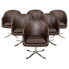 Ensemble de six chaises seau CH.2S Nicos Zographos, Zographos Designs Ltd., des années 1960