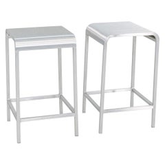 C. 2022 Mint 20-06 Counter Stools von Norman Foster für Emeco in gebürstetem 5x erhältlich