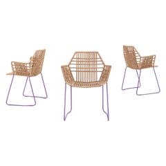 2023 Patricia Urquiola Sillón de comedor Moroso Tropicalia Piel sintética 3x Disponible