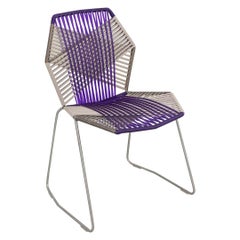 2023 Patricia Urquiola for Moroso Tropicalia Dining Side Chair Purple and Grey