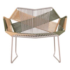 2023 Patricia Urquiola for Moroso Tropicalia Lounge Arm Chair Varnished in Green