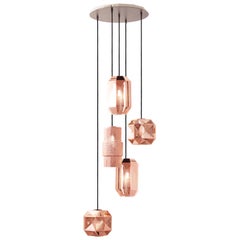 Lámpara colgante de cristal Senso en oro rosa by Concept Verre
