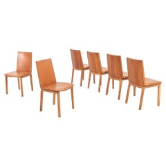 2000s Set of Six Per Hansbaek for Skovby SM51 Danish Cherry Wood Dining Chairs