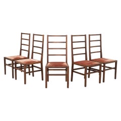 2008 Set of Five Tyler Hays for BDDW Ladder Dining / Side Chairs in Black Walnut