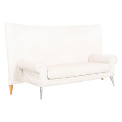 Canapé Royalton à trois places Philippe Starck pour Driade Aleph White Leather des années 2000