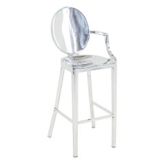 2010 One Armed Polished Aluminum Kong Bar Stool by Philippe Starck for Emeco