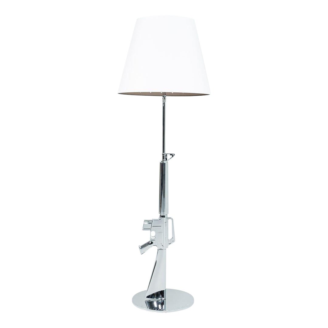 2023 Lounge Gun Floor Lamp in Chrome by Philippe Starck for Flos Made in Italy