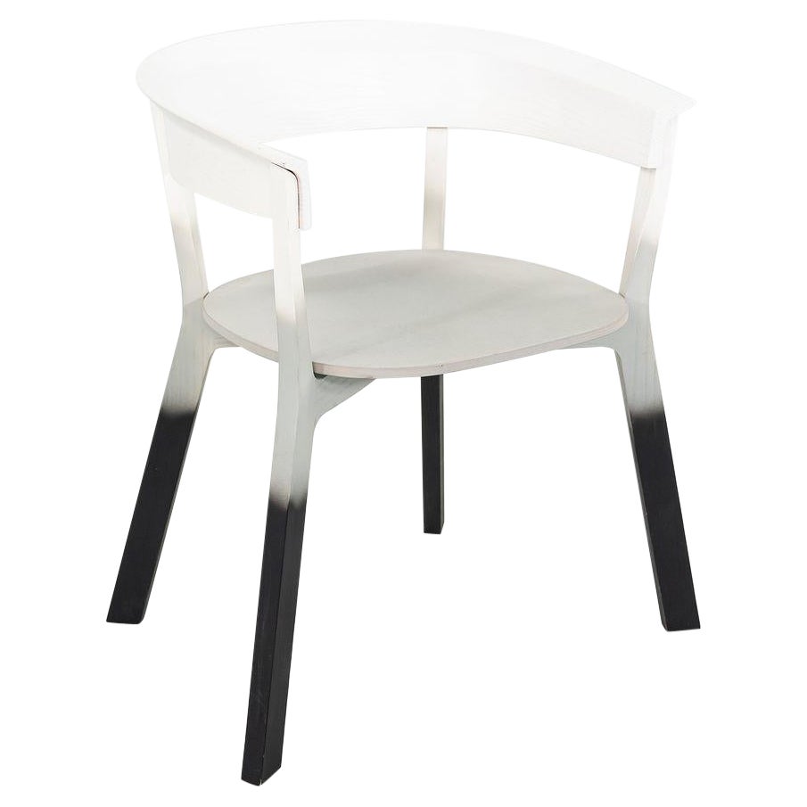 2023 Werner Aisslinger for Moroso Wood Bikini Chair Blur Effect White Black Wood For Sale