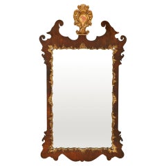 Antique George II Parcel Gilt Walnut Mirror Late 18th Century