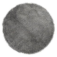 2022 Round Kasthall Rug / Carpet by Gunilla Lagerhem-Ullberg Nickelgrey 502 Moss